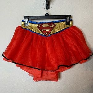 Girls DC Comics Sequins SuperGirl Patch Tutu Skirt
